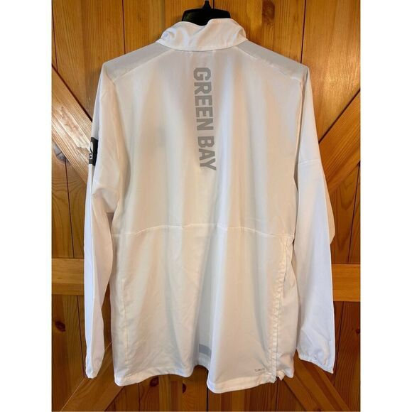 Adidas Men's Stadium 1/4 Zip Long Sleeve Pullover Size Small White Green Bay Pac - Picture 9 of 12